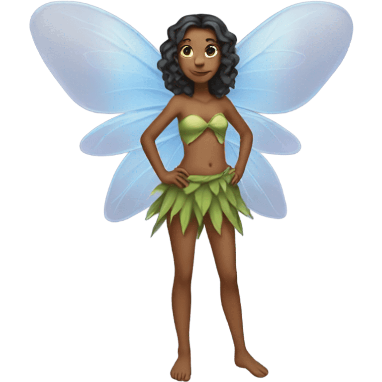 Half clothed full body fairy emoji