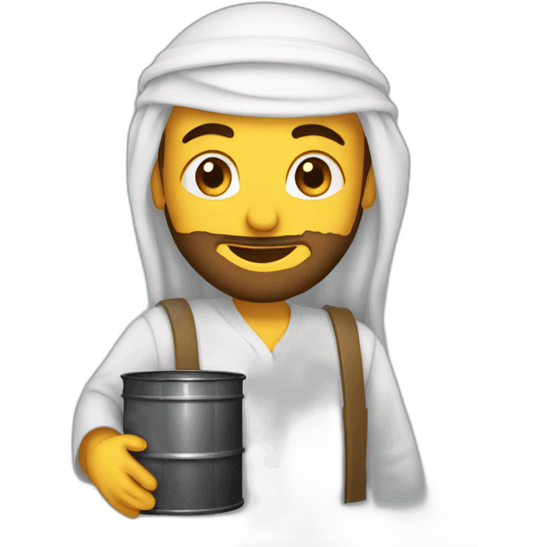 Arab with oil barrel emoji