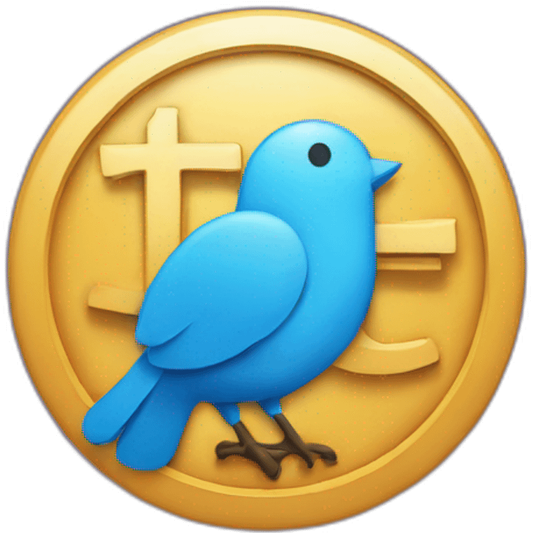 twitter logo with a dollar sign emoji