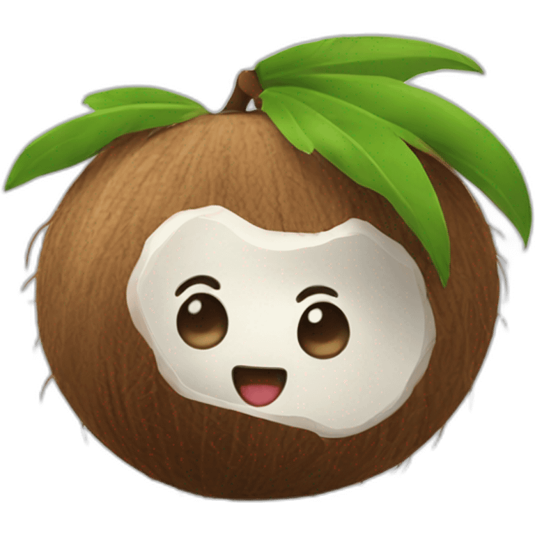 cute coconut charcter emoji