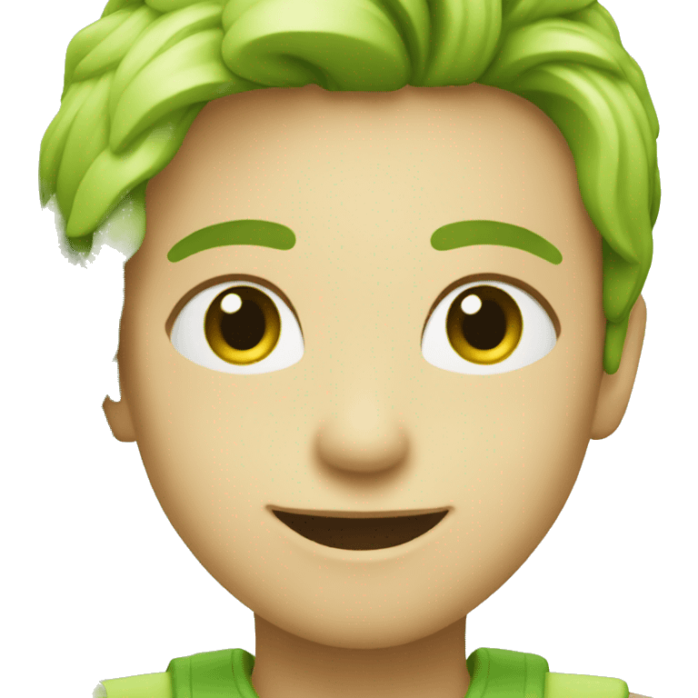 create a green colour smile emoji emoji