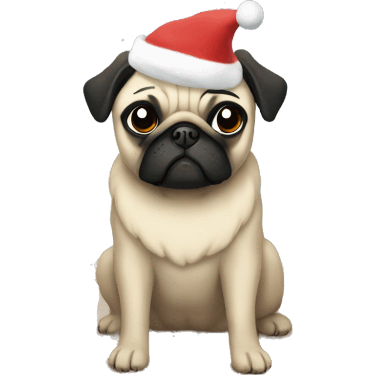 Pug christmas anime emoji