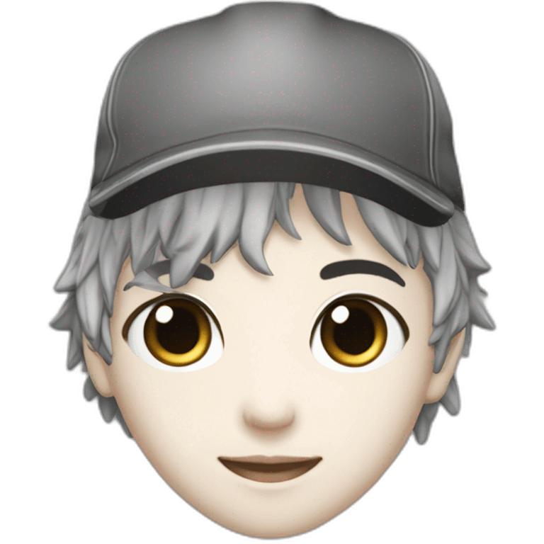 jeune garcon manga avec une casquette japonaise et qui vole emoji