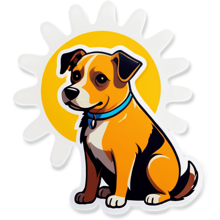 Dog on a sunny day emoji