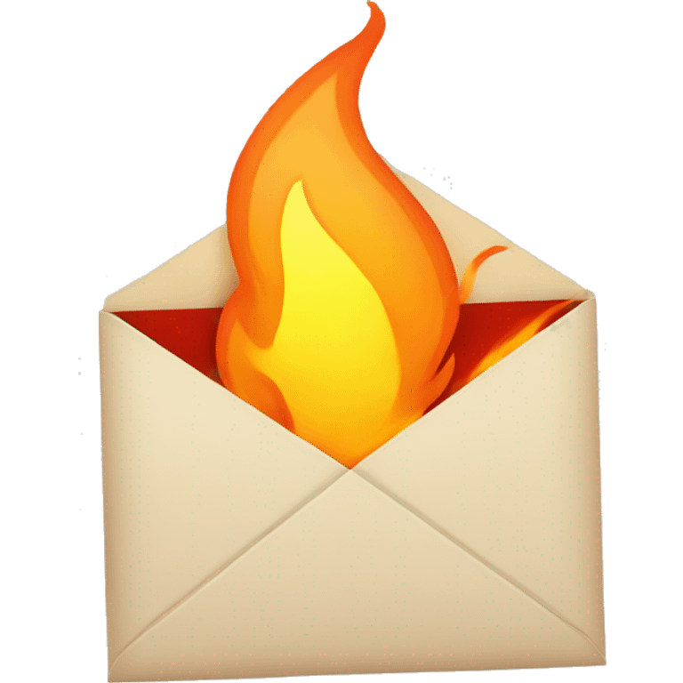 envelope with fire emoji