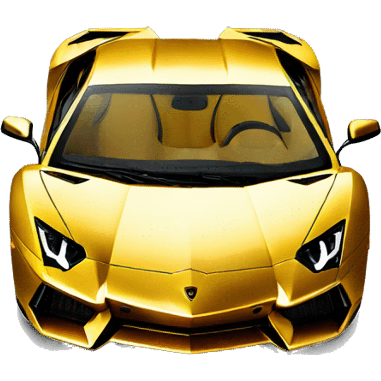 All gold Lamborghini Aventador emoji