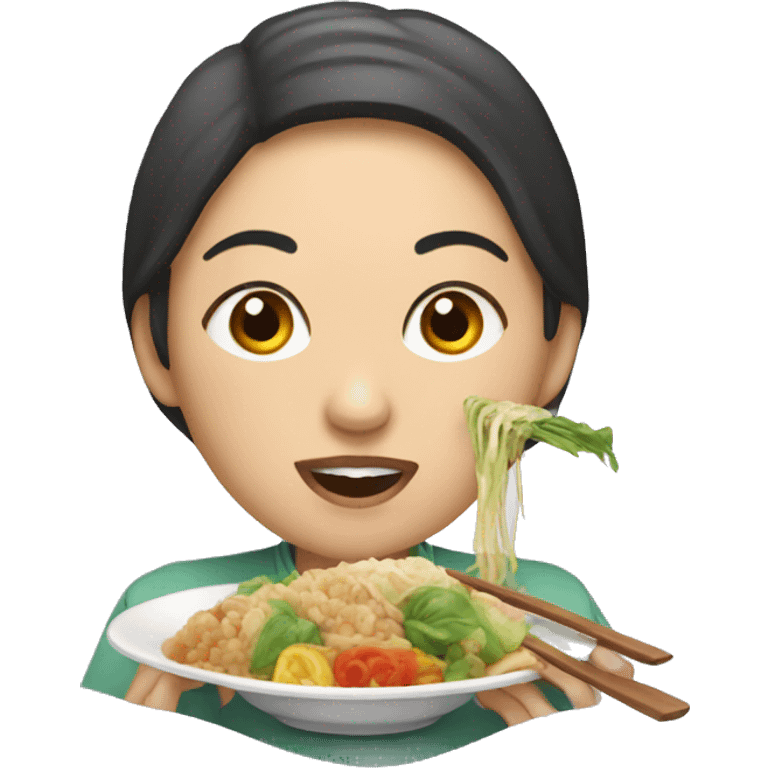 women eat ginsheng emoji