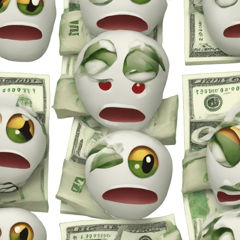 Sushi with money eyes emoji