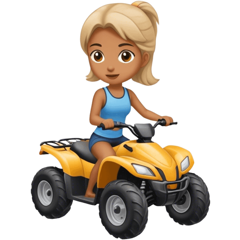 girl riding a four wheeler emoji