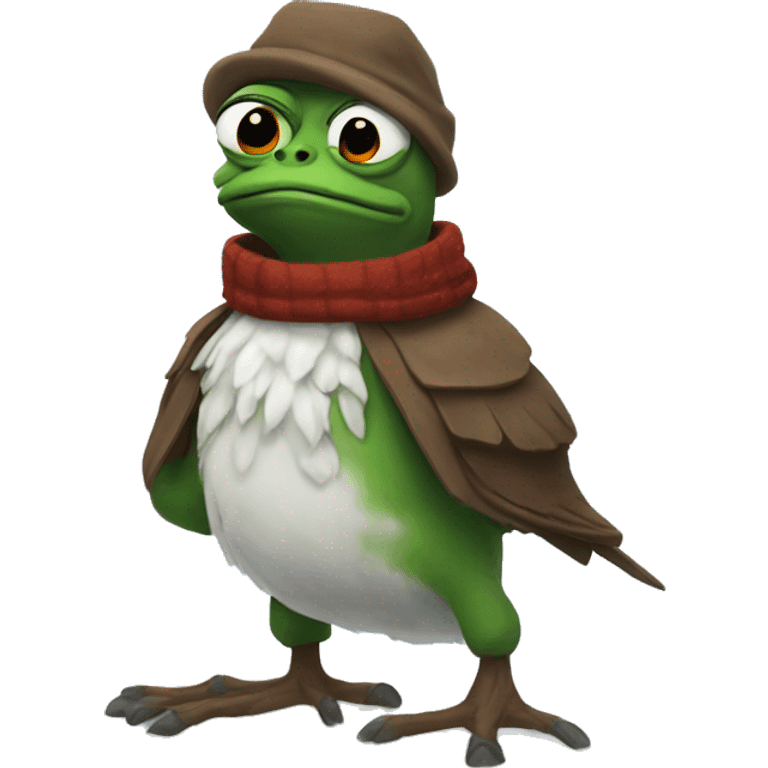 pepe the rog cold and snowy emoji