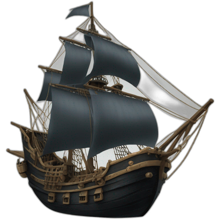 Black Pearl Ship emoji