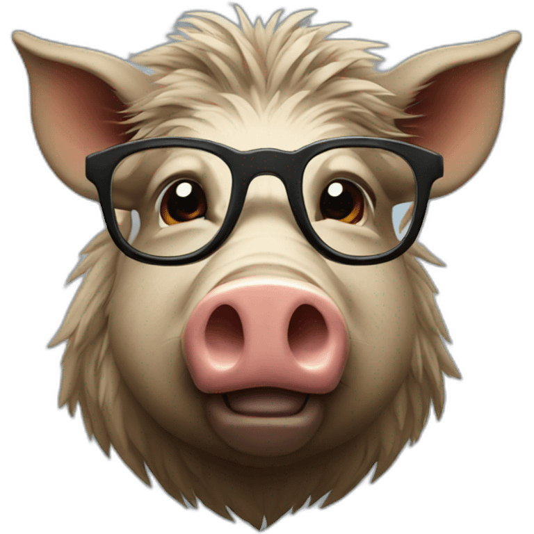 boar with glasses emoji