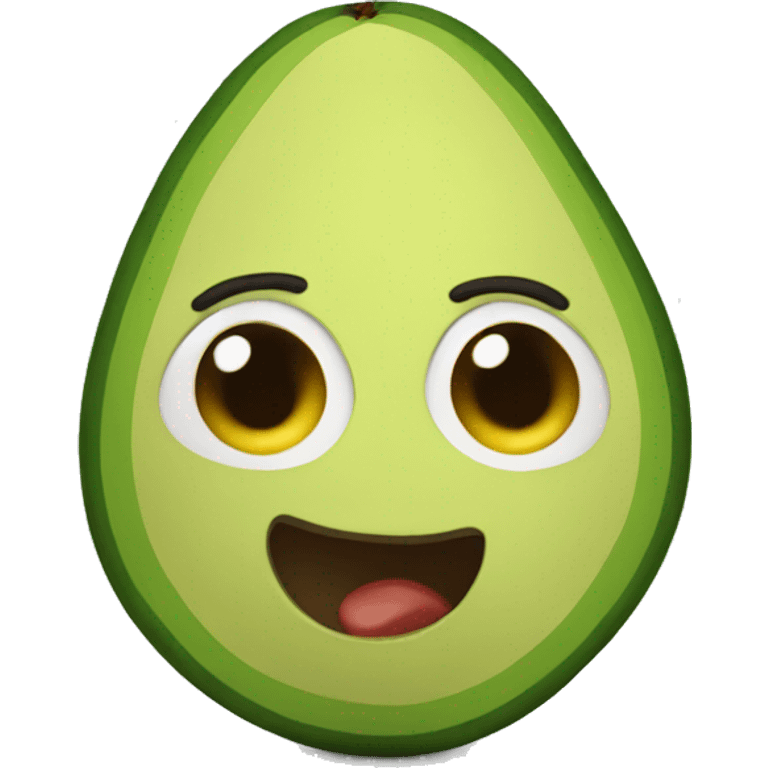 one real avocado emoji