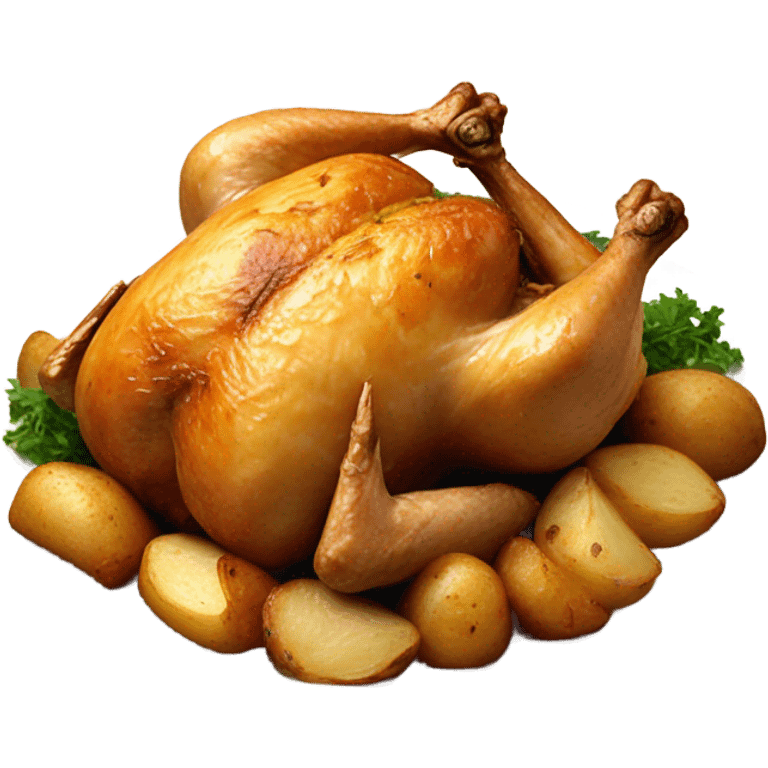 roast chicken with potatoes emoji