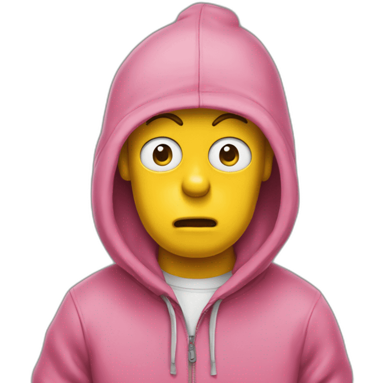 Bart Simpson wearing pink hoodie  emoji