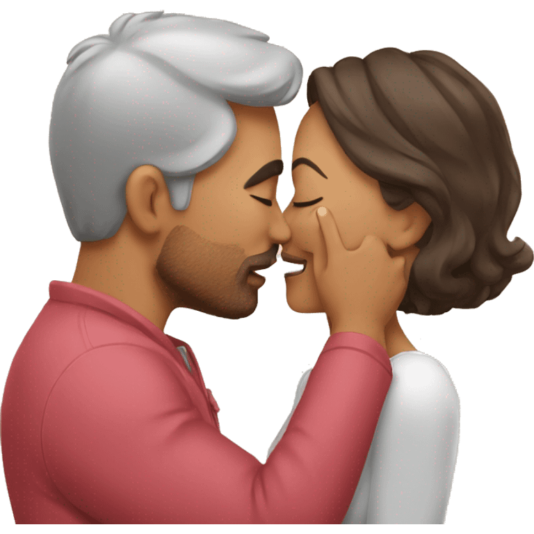 Big kiss from husband to wife emoji