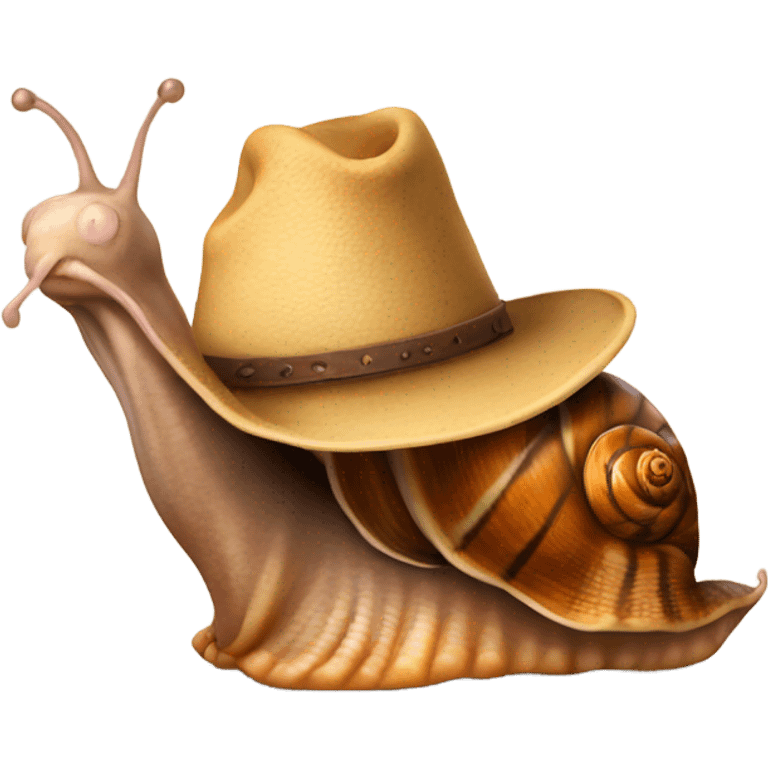 Snail with cowboy hat emoji