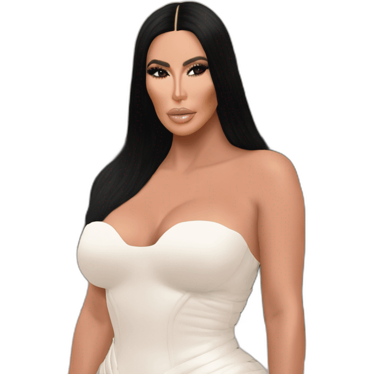 KIM kardashian wearing black balenciaga at met gala emoji