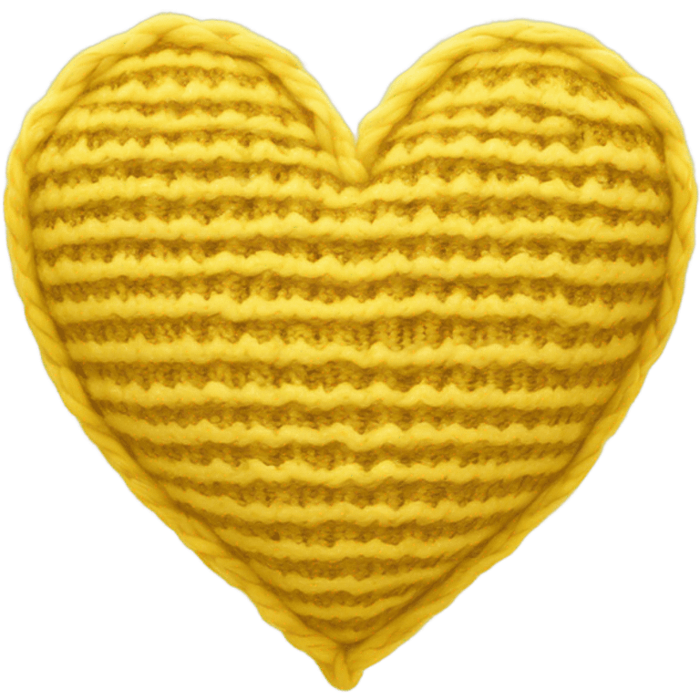 Knitted yellow heart emoji