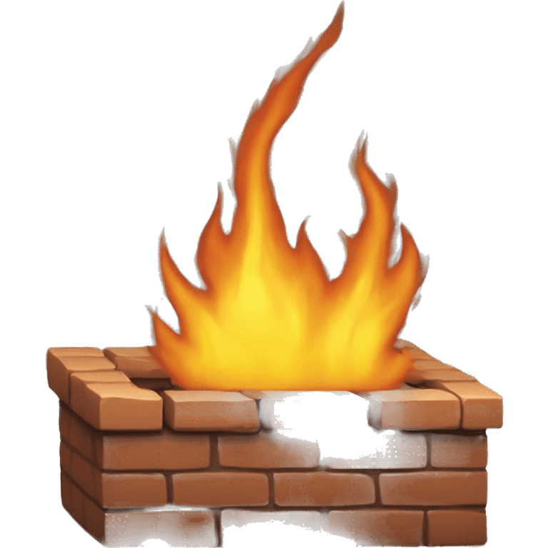 Brique en feu  emoji