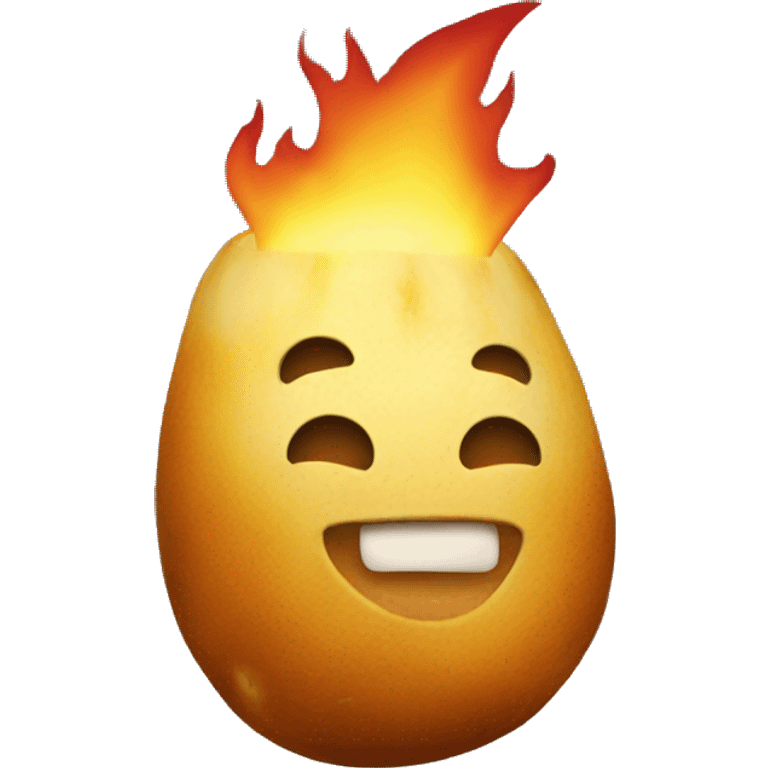 flaming potato emoji