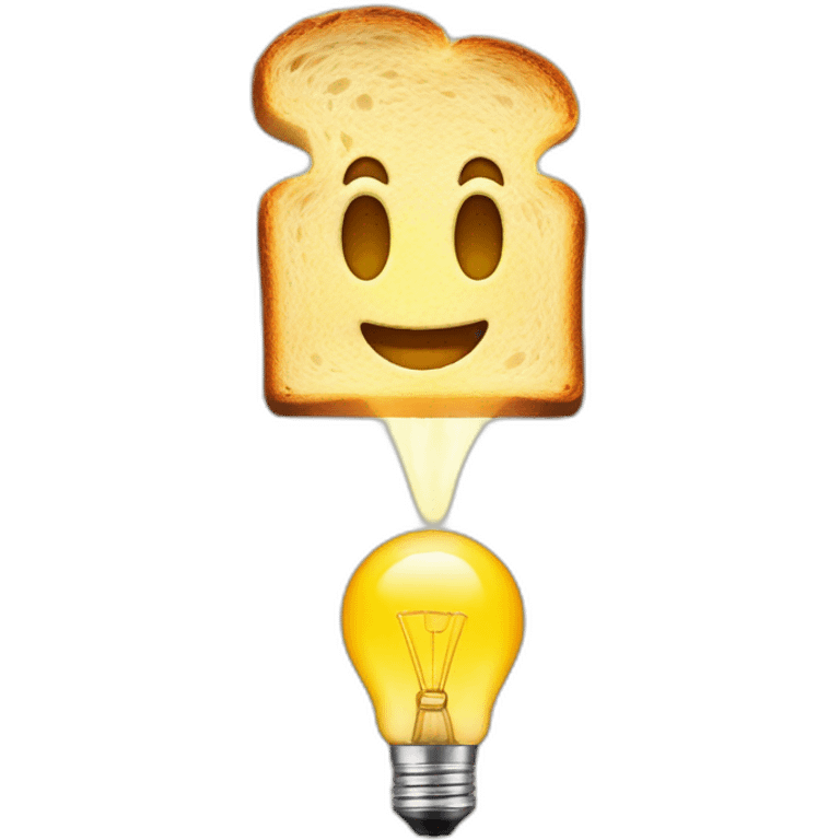 toast with a ligthbulb above his head emoji