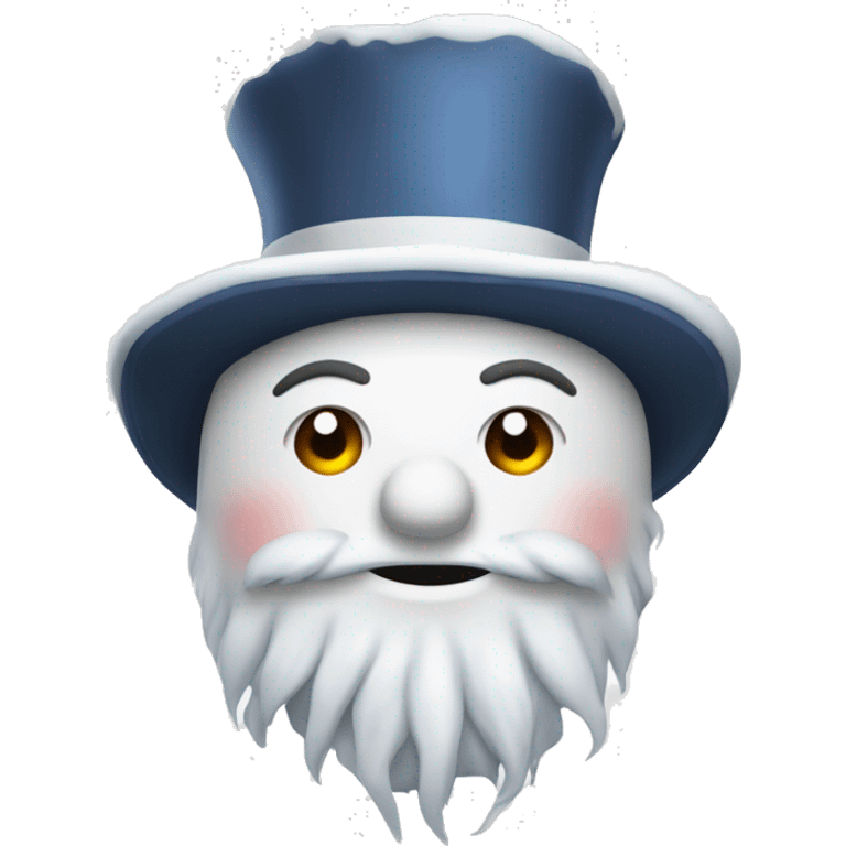 Bonhomme de neige avec un chapeau emoji