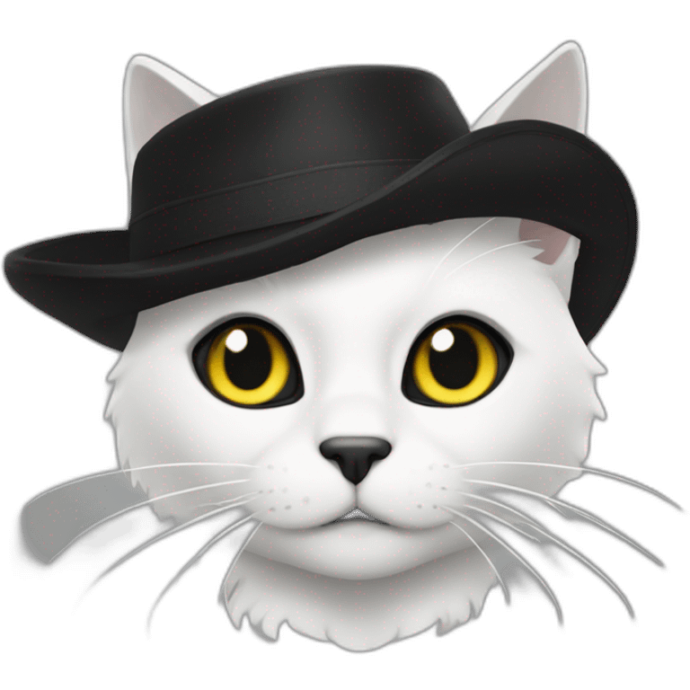 Chat noir et blanc emoji