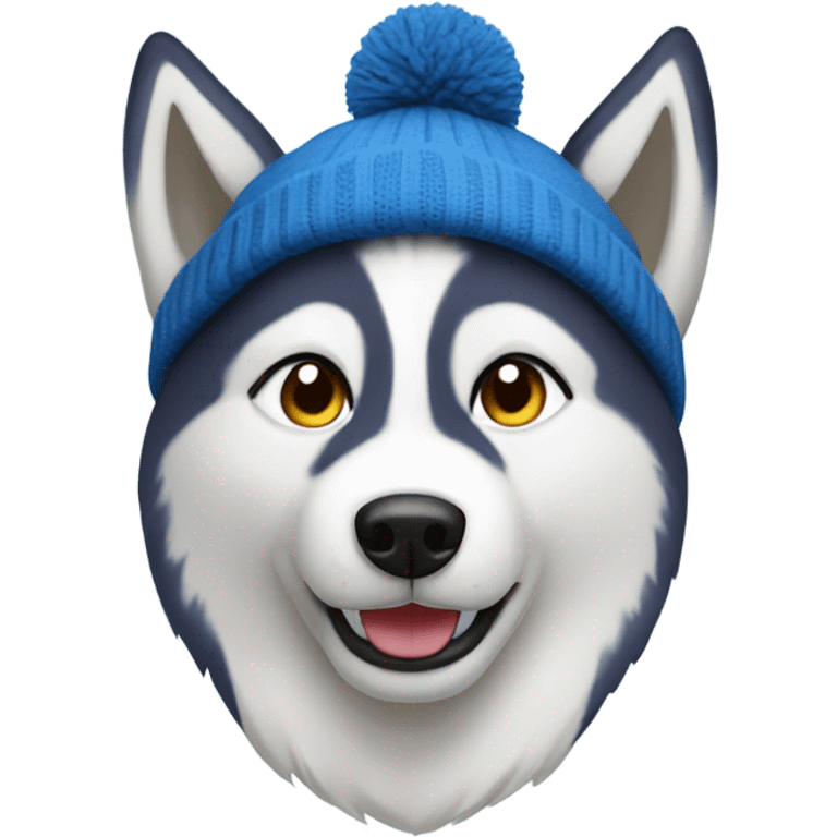 Husky wearing a beanie  emoji