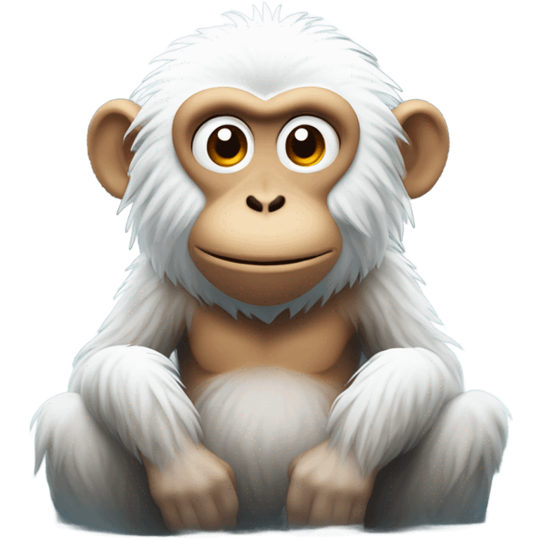 Snow monkey in a hot spring emoji