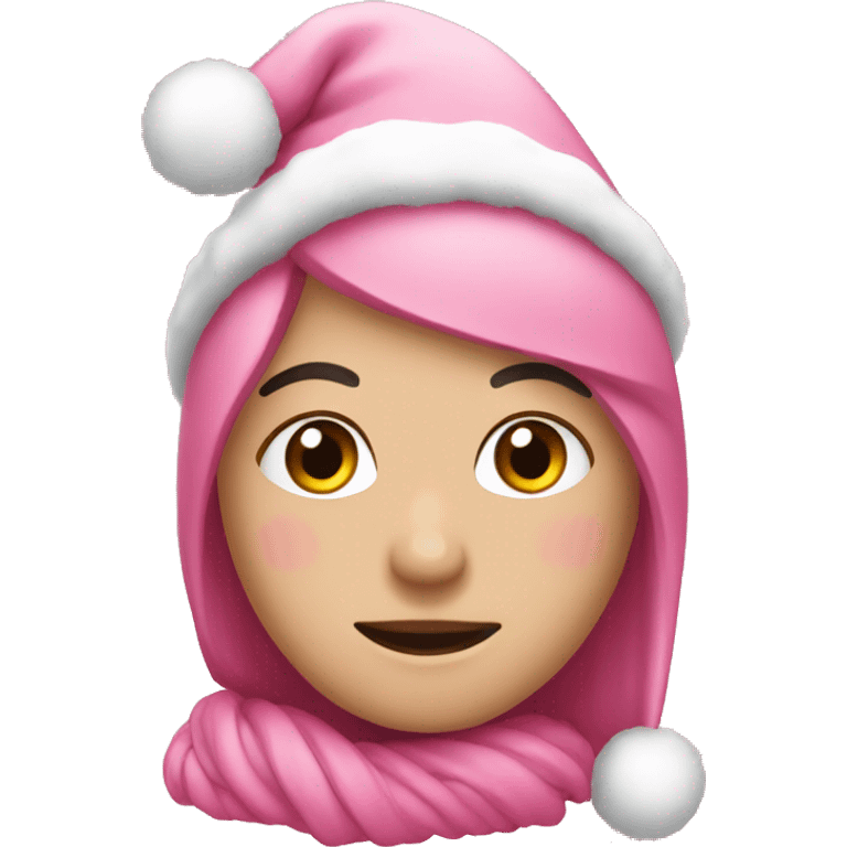 Pink chirstmas emoji