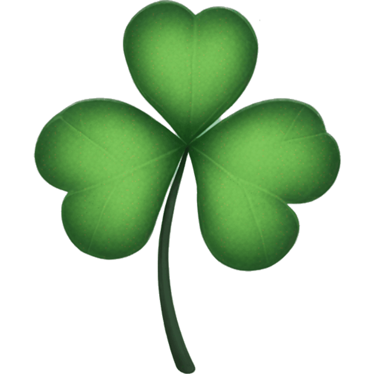 black five leaf clover emoji