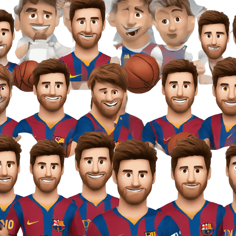 Lionel Messi jugando basket emoji