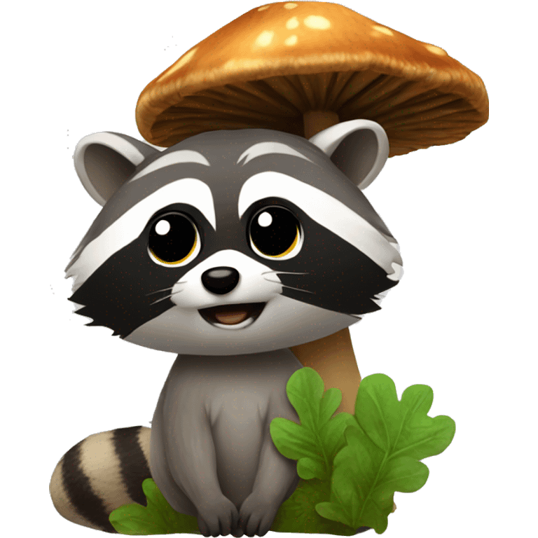 Raccoon Fungi Trim emoji