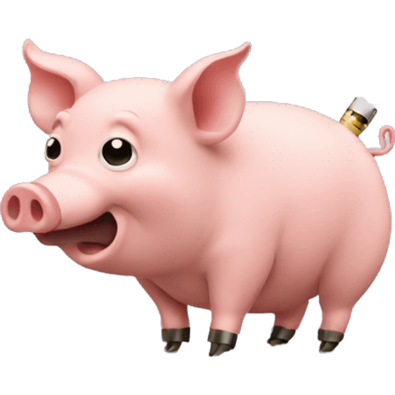 Pig vaping  emoji