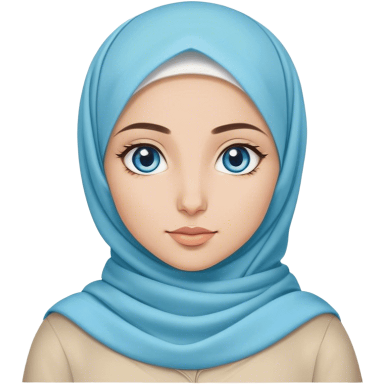 Turkish beautiful finish Konya girl blue eyes with spring design hijab  emoji