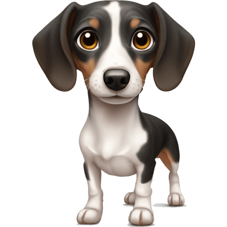 shorthair dachshund piebald emoji