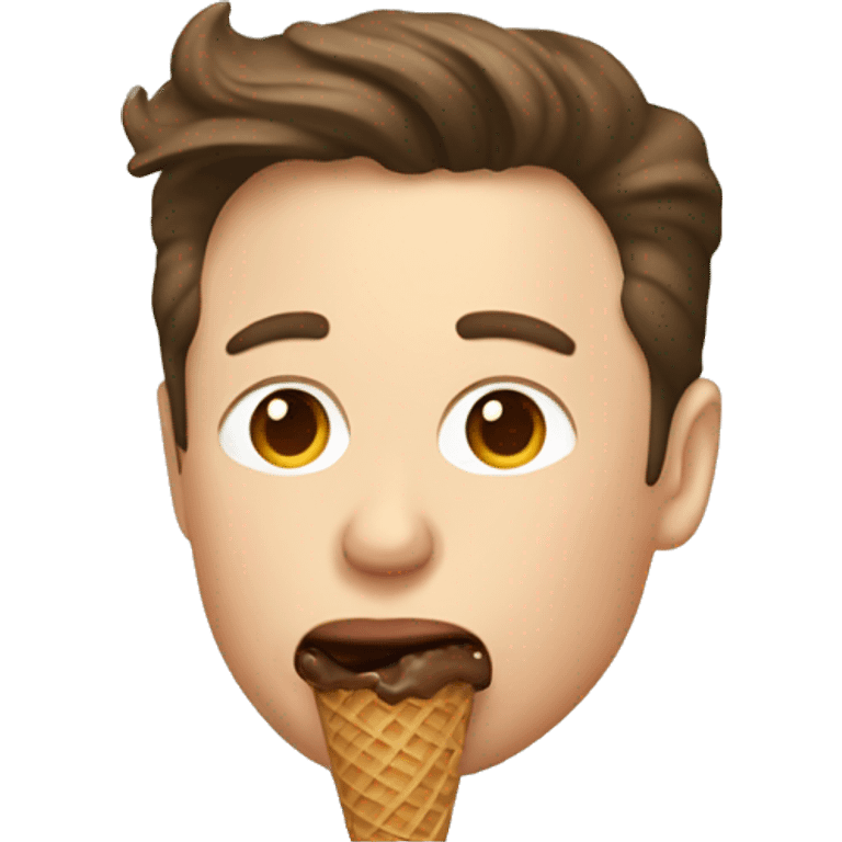 Elon musk eating ice cream  emoji