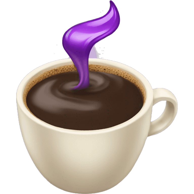 Cream purple coffee  emoji