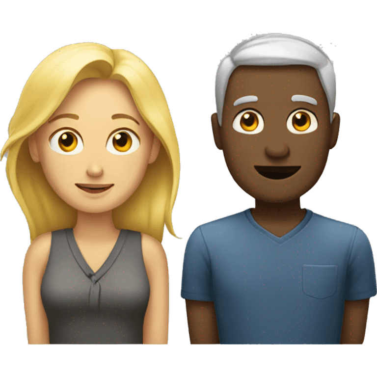 man and woman with an idea emoji