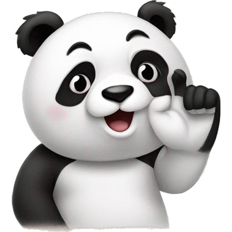 Panda with finger emoji