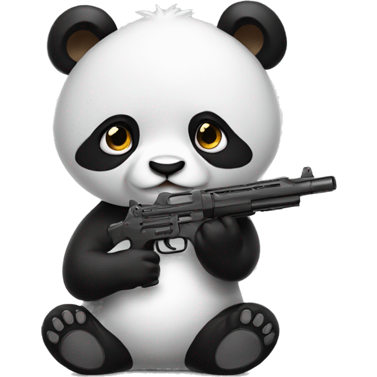 Panda with gun emoji