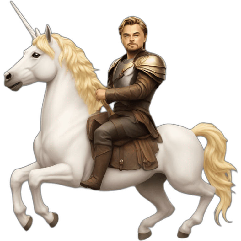 Leonardo DiCaprio on a unicorn emoji