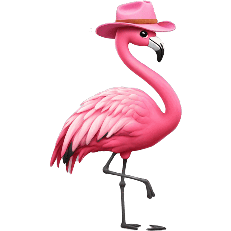 Flamingo in cowboy emoji