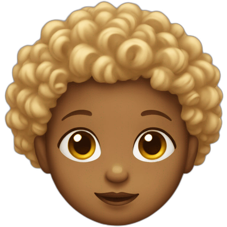 Baby with curly hair emoji