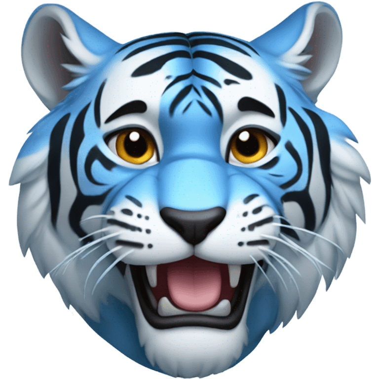 smug blue tiger emoji