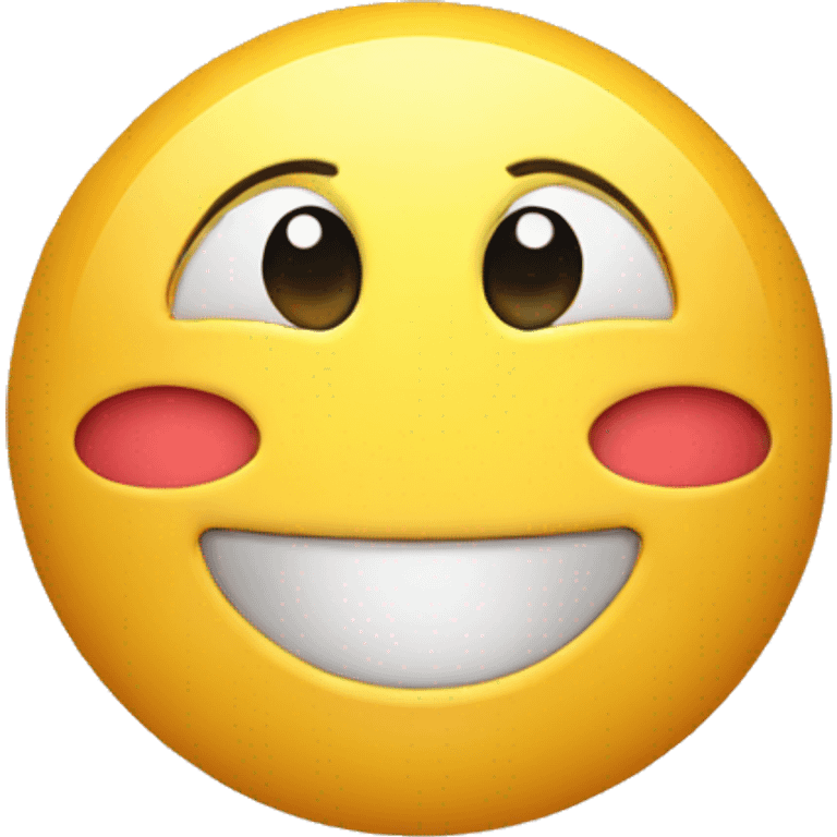 a circle happy face emoji 3d with hear eyes  emoji