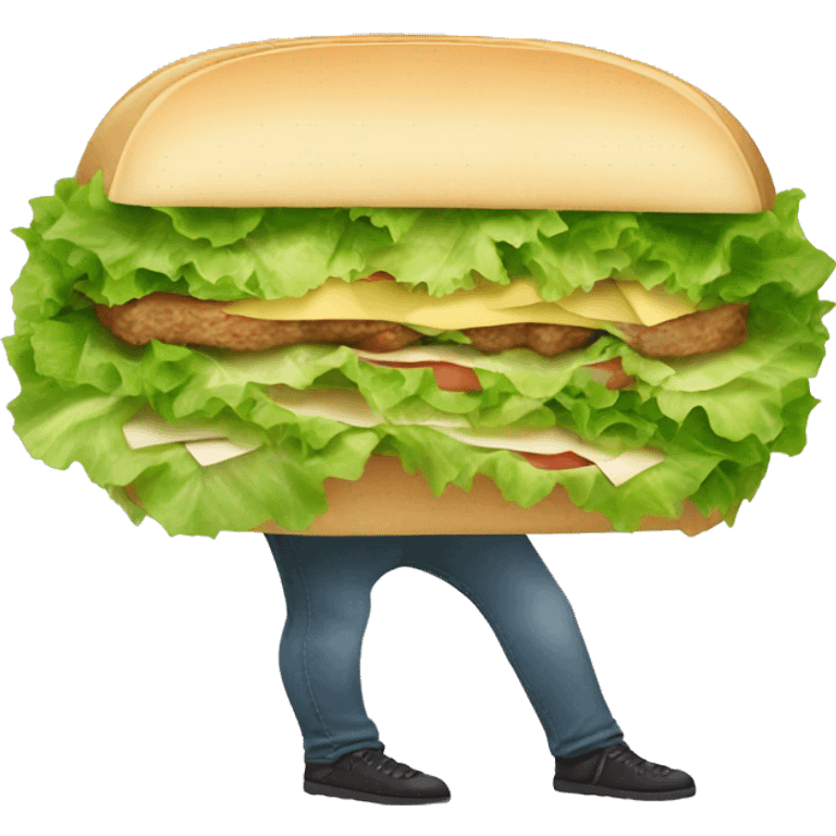 Big sandwich wrapped in lettuce  emoji