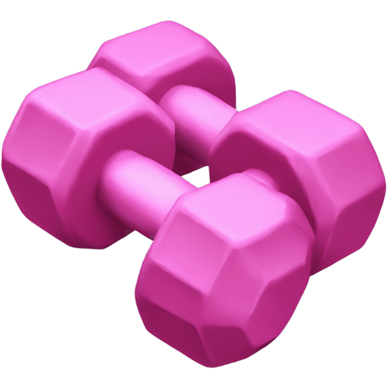 pink dumbbells emoji