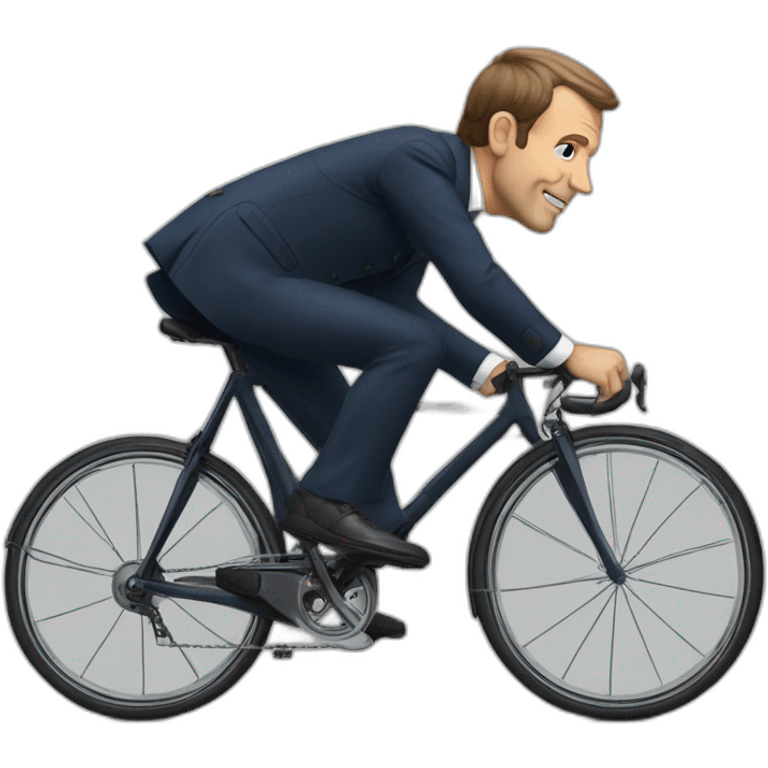 MACRON SUR UN VELO emoji